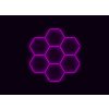 Kompletní LED hexagonové svítidlo růžové, rozměr: 7 elementů 238 x 252 cm