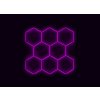 Kompletní LED hexagonové svítidlo růžové, rozměr: 8 elementů 252 x 238 cm