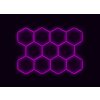 Kompletní LED hexagonové svítidlo růžové, rozměr: 11 elementů 336 x 238 cm