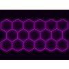 Kompletní LED hexagonové svítidlo růžové, rozměr: 17 elementů 504 x 238 cm