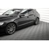 Maxton Design difuzory pod boční prahy ver.2 pro Audi A6 C7, černý lesklý plast ABS