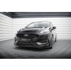 Maxton Design spoiler pod přední nárazník ver.4 s křidélky pro Ford Fiesta ST Mk8 Facelift, černý lesklý plast ABS