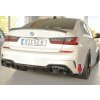 Rieger spoiler pod zadní nárazník na pravé straně pro BMW řada 3 G21 touring r.v. 03/19-06/22, plast ABS lakovaný do černé lesklé barvy