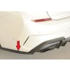Rieger spoiler pod zadní nárazník na levé straně pro BMW řada 3 G21 touring r.v. 03/19-06/22, plast ABS bez povrchové úpravy
