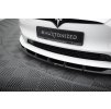 Maxton Design spoiler pod přední nárazník ver.3 pro Tesla Model S Plaid Mk1 Facelift, černý lesklý plast ABS