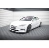 Maxton Design spoiler pod přední nárazník ver.3 pro Tesla Model S Plaid Mk1 Facelift, černý lesklý plast ABS