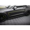 Maxton Design "Street Pro" difuzory pod boční prahy pro Ford Mustang Mk6 GT, plast ABS bez povrchové úpravy, s červenou linkou