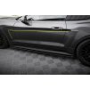 Maxton Design "Street Pro" difuzory pod boční prahy pro Ford Mustang Mk6 GT, plast ABS bez povrchové úpravy, s červenou linkou