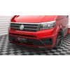 Maxton Design spoiler pod přední nárazník ver.2 pro Volkswagen Crafter Mk2, černý lesklý plast ABS
