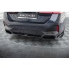 Maxton Design středový spoiler pod zadní nárazník s žebrováním v.1 pro BMW řada 5 G60 M-Pack, černý lesklý plast ABS
