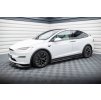 Maxton Design difuzory pod boční prahy pro Tesla Model X Mk1 Facelift, černý lesklý plast ABS