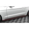 Maxton Design difuzory pod boční prahy ver.2 pro Ford Mustang Mk 6 Facelift, černý lesklý plast ABS