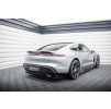 Maxton Design středový spoiler pod zadní nárazník s žebrováním pro Porsche Taycan Mk1, černý lesklý plast ABS