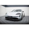 Maxton Design spoiler pod přední nárazník pro Porsche Taycan Mk1, černý lesklý plast ABS