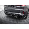 Maxton Design středový spoiler pod zadní nárazník s žebrováním pro BMW X5 M F95 Facelift, černý lesklý plast ABS