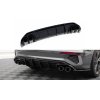 Maxton Design vložka zadního nárazníku s černými imitacemi koncovek výfuku pro Audi A3 8Y, černý lesklý plast ABS, Sedan S-Line
