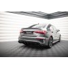 Maxton Design vložka zadního nárazníku s černými imitacemi koncovek výfuku pro Audi A3 8Y, černý lesklý plast ABS, Sedan S-Line