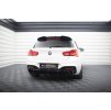 Maxton Design vložka zadního nárazníku pro BMW řada 1 F20 Facelift, černý lesklý plast ABS, M-pack, s jednoduchou koncovkou vlevo