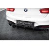 Maxton Design vložka zadního nárazníku pro BMW řada 1 F20 Facelift, černý lesklý plast ABS, M-pack, s jednoduchou koncovkou vlevo