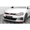Maxton Design spoiler pod přední nárazník pro Volkswagen Golf GTI Mk7 Facelift, červený lesklý plast ABS