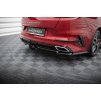 Maxton Design středový spoiler pod zadní nárazník s žebrováním pro Kia Proceed Mk1 GT, černý lesklý plast ABS