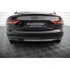 Maxton Design vložka zadního nárazníku pro Audi A5 8T, černý lesklý plast ABS, Coupe S-line/Cabrio S-line, s dvojitou koncovkou vlevo