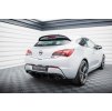 Maxton Design vložka zadního nárazníku pro Opel Astra J (Mk4), černý lesklý plast ABS, GTC OPC-line, s jednoduchou koncovkou na obou stranách