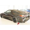 Rieger spoiler pod zadní nárazník na levé straně pro BMW řada 4 G83 M4 kabriolet r.v. 06/21-, plast ABS lakovaný do černé lesklé barvy