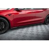 Maxton Design difuzory pod boční prahy ver.2 pro Tesla Model 3 Mk1 Project Highland Facelift, černý lesklý plast ABS