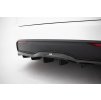 Maxton Design spoiler pod zadní nárazník s žebrováním v.2 pro Tesla Model X Mk1 Facelift, černý lesklý plast ABS