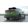 Maxton Design spoiler pod zadní nárazník s žebrováním pro Audi Q8 Mk 1 FL, černý lesklý plast ABS