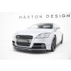 Maxton Design spoiler pod přední nárazník ver.2 pro Audi TT 8J Facelift, černý lesklý plast ABS, S-Line