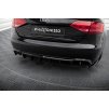 Maxton Design vložka zadního nárazníku pro Audi A4 B8, černý lesklý plast ABS, Sedan/Avant, verze s dvojitou koncovkou na jedné straně