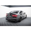 Maxton Design vložka zadního nárazníku pro Audi A4 B8, černý lesklý plast ABS, Sedan/Avant, verze s dvojitou koncovkou na jedné straně