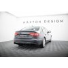 Maxton Design vložka zadního nárazníku pro Audi A4 B8 FL, černý lesklý plast ABS, Sedan/Avant, verze s dvojitou koncovkou na obou stranách