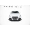 Maxton Design "Street Pro" spoiler pod přední nárazník s křidélky pro Audi TT S Mk2 (8J), Mk2 (8J) Facelift, černý lesklý plast ABS