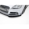 Maxton Design "Street Pro" spoiler pod přední nárazník s křidélky pro Audi TT S Mk2 (8J), Mk2 (8J) Facelift, černý lesklý plast ABS
