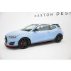 Maxton Design "Street Pro" difuzory pod boční prahy pro Hyundai Veloster N Mk2, plast ABS bez povrchové úpravy, s černou linkou