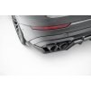 Maxton Design spoiler pod zadní nárazník s žebrováním v.2 pro Audi SQ8 Mk 1 FL, černý lesklý plast ABS