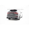 Maxton Design spoiler pod zadní nárazník s žebrováním v.2 pro Audi SQ8 Mk 1 FL, černý lesklý plast ABS