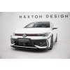 Maxton Design spoiler pod přední nárazník ver.5 pro Volkswagen Golf R-Line Mk8 Facelift, černý lesklý plast ABS