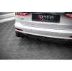 Maxton Design vložka zadního nárazníku s imitacemi koncovek výfuku pro Audi S6 C8, černý lesklý plast ABS