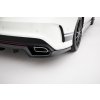 Maxton Design spoiler pod zadní nárazník s žebrováním pro Mercedes CLA C 117/AMG-Line, černý lesklý plast ABS, Coupe / Shooting Brake