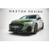 Maxton Design spoiler pod přední nárazník ver.2 pro Audi A3 8Y Facelift, černý lesklý plast ABS, S-Line / S-Line Sedan