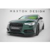 Maxton Design spoiler pod přední nárazník ver.3 pro Audi A6 C7, černý lesklý plast ABS, S-Line Sedan / S-Line Avant