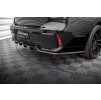 Maxton Design středový spoiler pod zadní nárazník s žebrováním pro BMW i7 G70 M-Pack, černý lesklý plast ABS, eDrive50 xDrive, xDrive60 xDrive