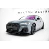 Maxton Design spoiler pod přední nárazník ver.2 pro Audi A8 D5 Facelift, černý lesklý plast ABS, S-Line