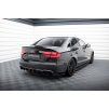 Maxton Design vložka zadního nárazníku pro Audi A4 B8 FL, černý lesklý plast ABS, Sedan / Avant, verze s jednoduchými výfuky na obou stranách