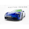 Maxton Design spoiler pod přední nárazník pro Porsche Taycan Turbo S Mk1, černý lesklý plast ABS