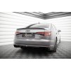 Maxton Design vložka zadního nárazníku pro Audi A4 B9, černý lesklý plast ABS, S-Line Sedan / S-Line Avant, verze s dvojitou koncovkou na jedné straně